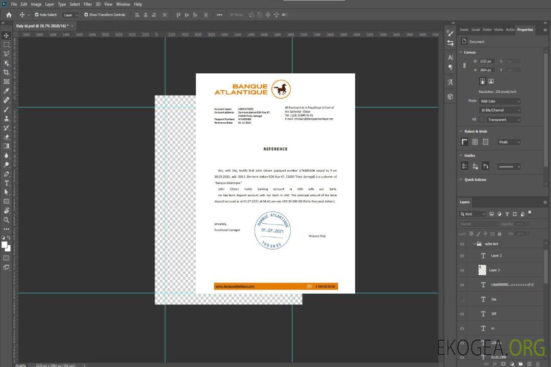 Sénégal , Banque Atlantique , reference template Sénégal , Banque Atlantique , reference template